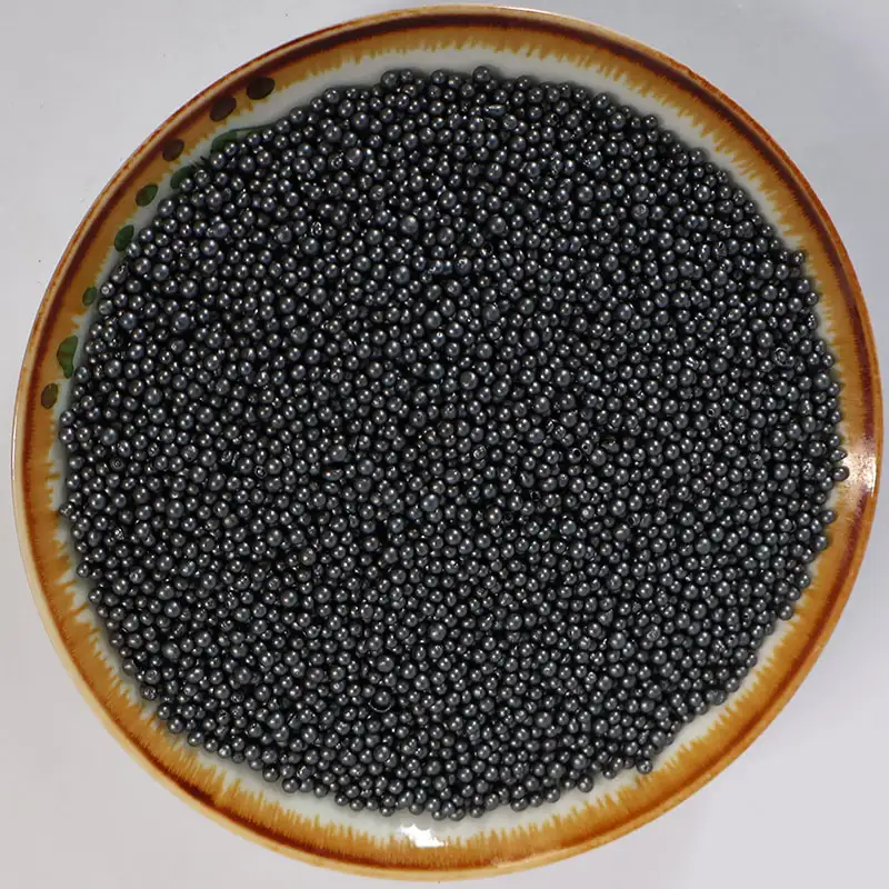 Rust removal steel shot particles